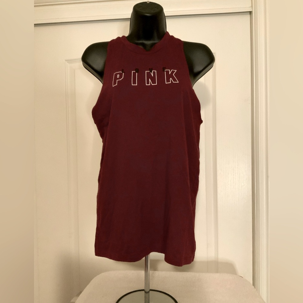 PINK BY VICTORIA’S Secret SPORT TWIST BACK TANK SZ. XS maroon/burgundy color